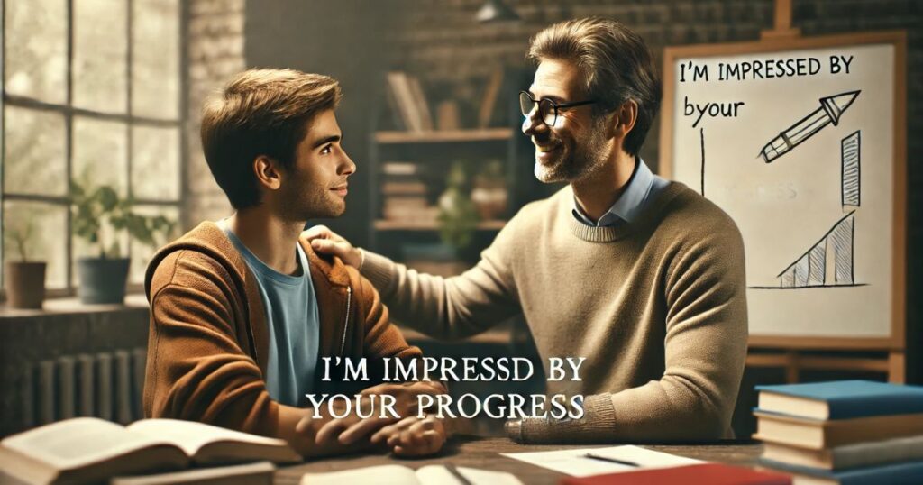I’m Impressed by Your Progress