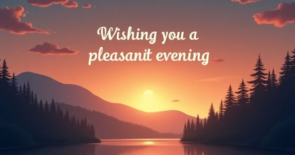 Wishing you a pleasant evening