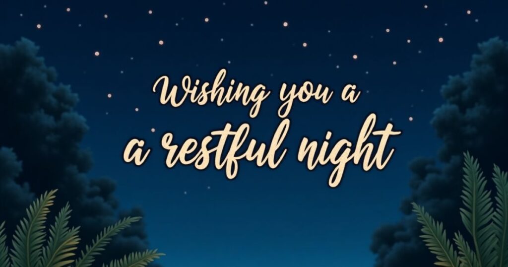 Wishing you a restful night