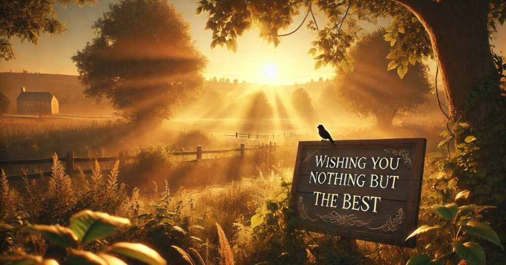 Wishing you nothing but the best
