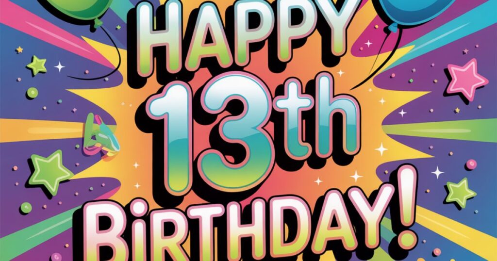 Bold, Bright, and Brilliant 13th Birthday Wishes