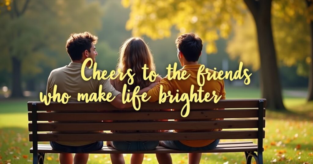 Cheers to the friends who make life brighter
