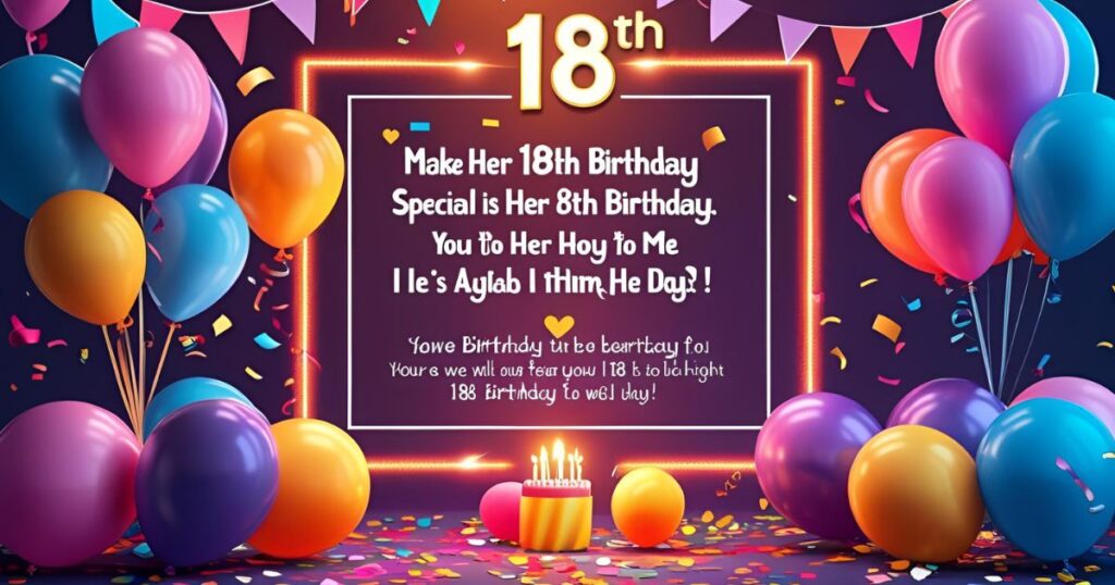 Heartfelt Messages to Make Her 18th Birthday Special
