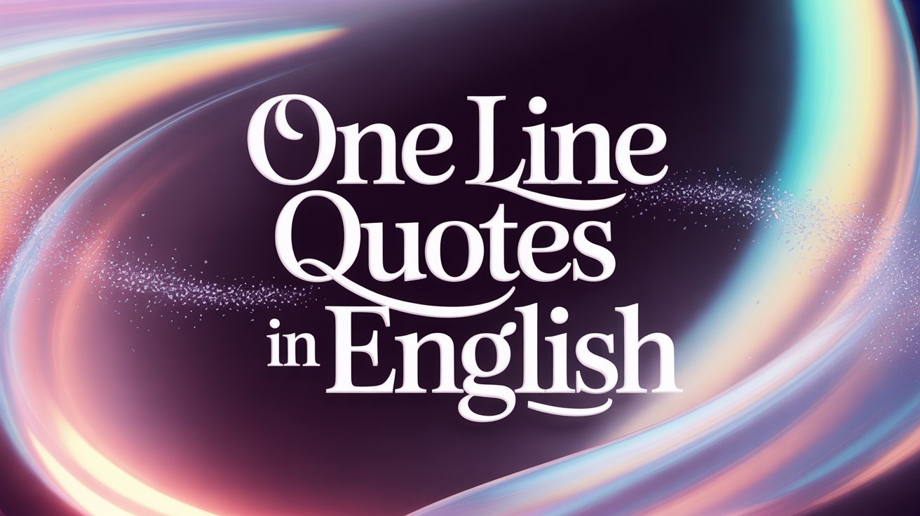 One line Quotes In English