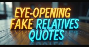 Eye-Opening Fake Relatives Quotes in